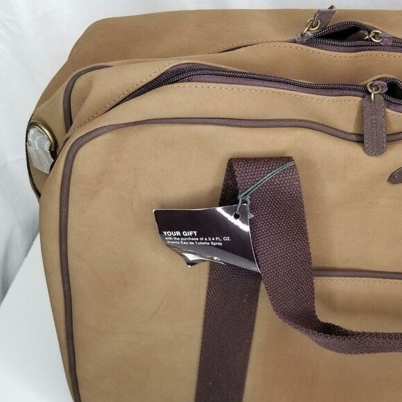 Aramis Jet Setter Large Overnight Luggage Bag Brown Promo 19" New - Picture 9 of 12